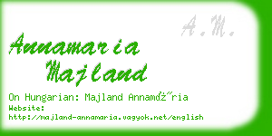 annamaria majland business card